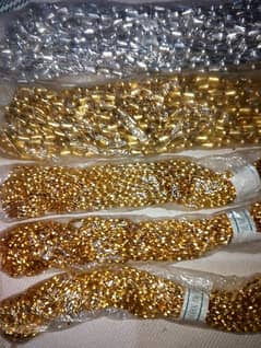 Golden And Silver Plastic Beads