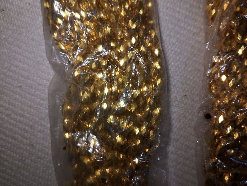 Golden And Silver Plastic Beads 1