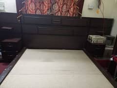 king size bed with side tables for sale 0