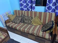 3+2 Sofa Set with cushions and covers and Centre Table