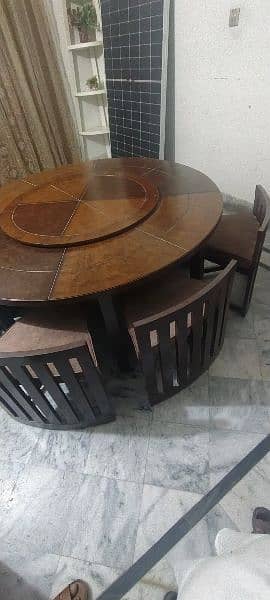 dining table/ 8 seater/8 chairs/eight seater dining/round dining table 3