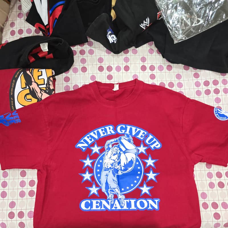 Used custom made John Cena from WWE T-shirts 6