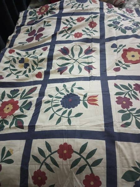 Beautiful Quilted Cotton Bedsheet with 2 Pillow Covers for Urgent Sale 7