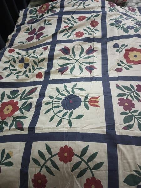 Beautiful Quilted Cotton Bedsheet with 2 Pillow Covers for Urgent Sale 8