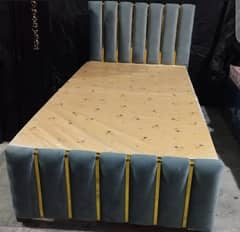 Modern single bed made with wood,