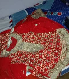 bridal lehanga in red colour