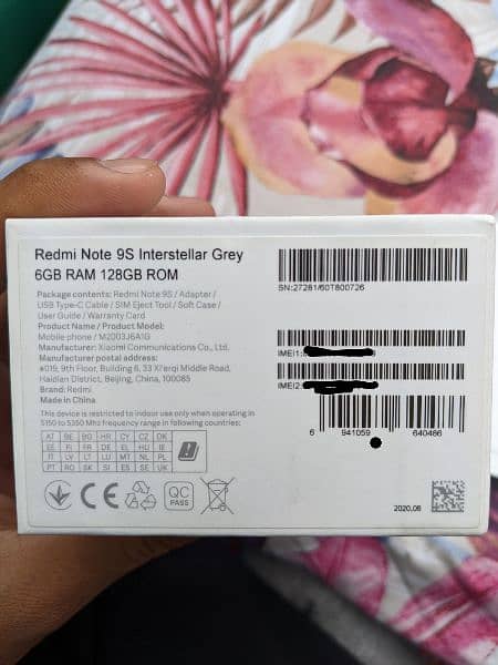 Xiaomi Redmi Note 9s 6/128GB PTA approved with box and accessories 2