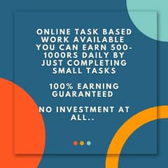 Online earning job available