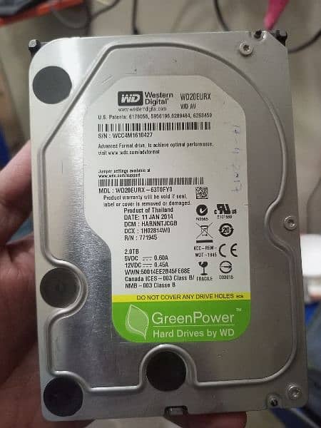 2TB cleared Hard Disk for computer system 0