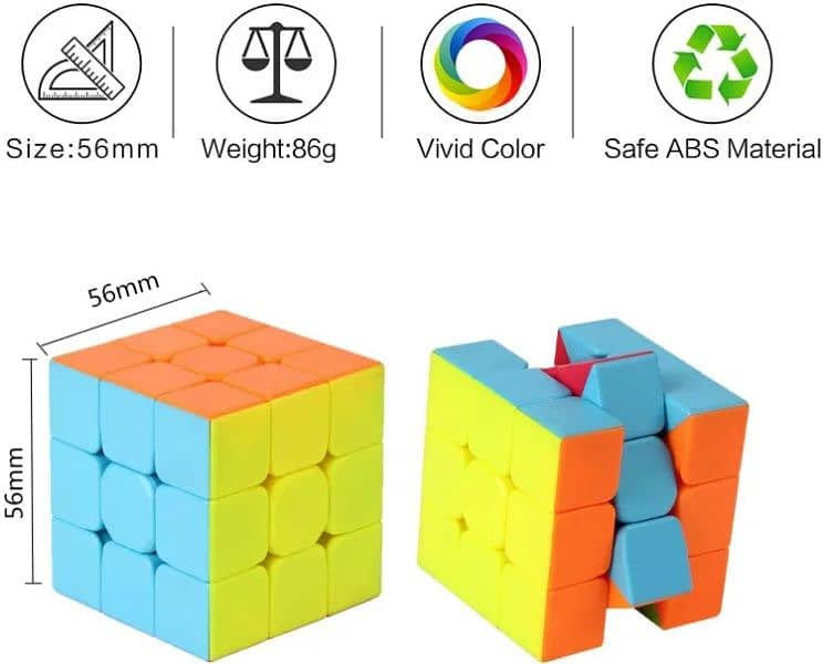 Rubik Cube Stickerless 56mm Qiyi Warrior S Rubiks Cube 3x3 5