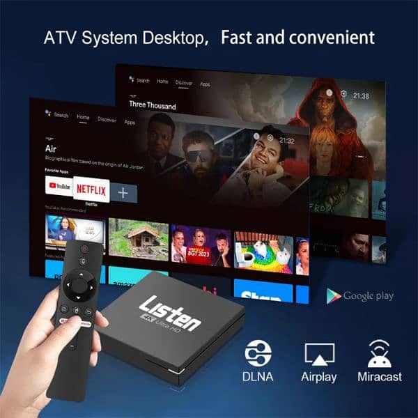 Original LISTEN Smart TV BOX 2GB 16GB voice remote BT bluetooth 5.3 3