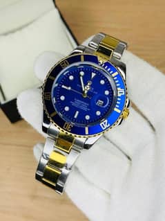 Branded Watch Two Tone Inner Blue