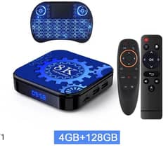 Transpeed Android 13 TV Box with Airmouse Remote and keyboard 4/128 GB