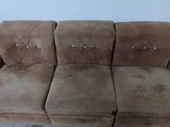 6 seater sofa with side tables