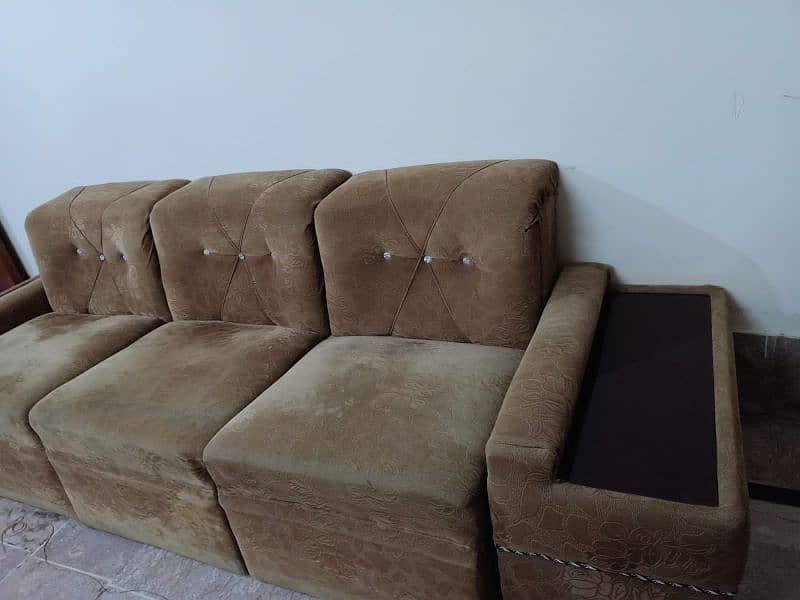 6 seater sofa with side tables 6