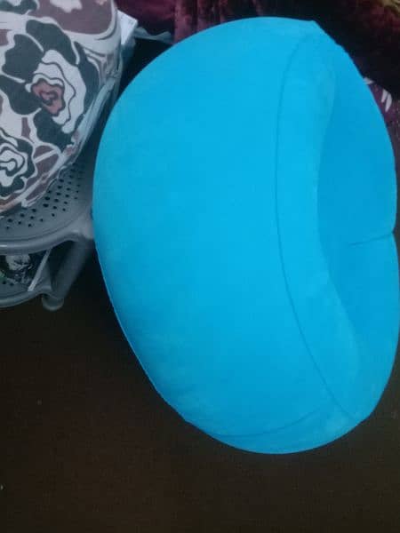 sofa single, blue color, inflatable 4