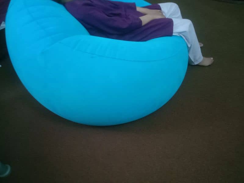 sofa single, blue color, inflatable 1