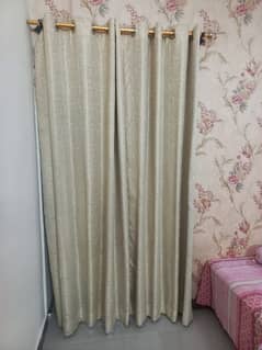 2 curtains with cotton lining in off-white color
