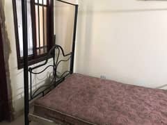 Iron Single bed with Matress