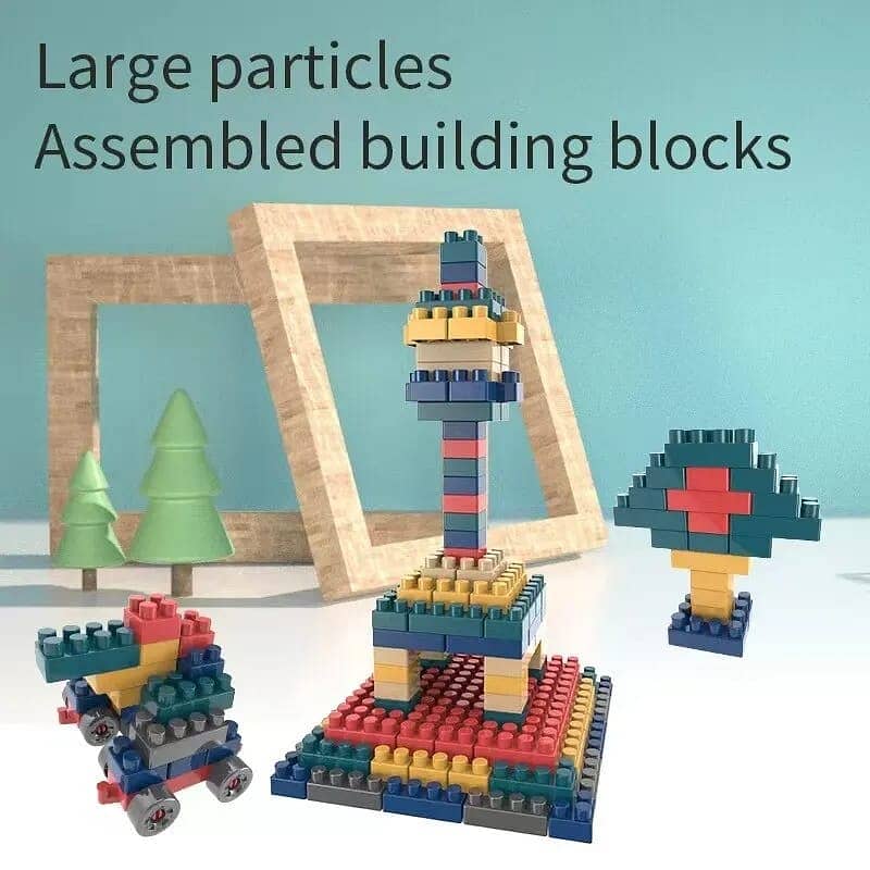 100 Pieces Blocks Set Puzzle Assembled Building Blocks Bricks Children 2