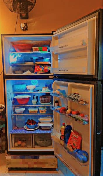 jumbo size fridge in red colour 1