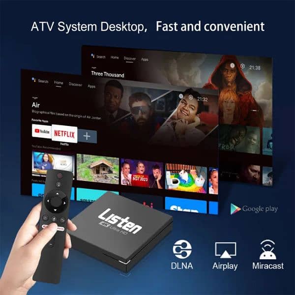 LISTEN Smart TV BOX 2GB 16GB voice remote BT bluetooth 6month warranty 3