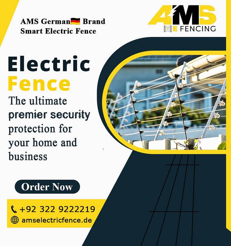 Electric fence AMS Karachi ; protect your home farm house and offices 0