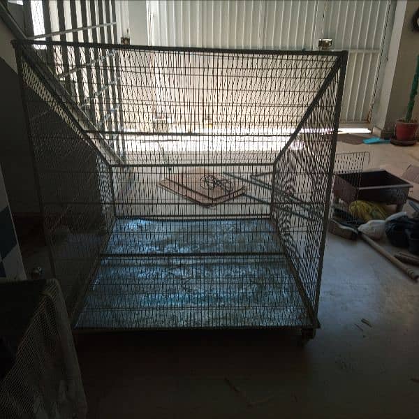 cage for sale with four tyres and can be fitted under the stairs 2