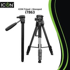 ICON i7863 Professional Tripod Stand/Monopod With Mobile Holder