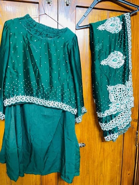 Green silk formal saree 1