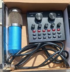 Condenser mic and mix with stand Complete accessories. wire etc