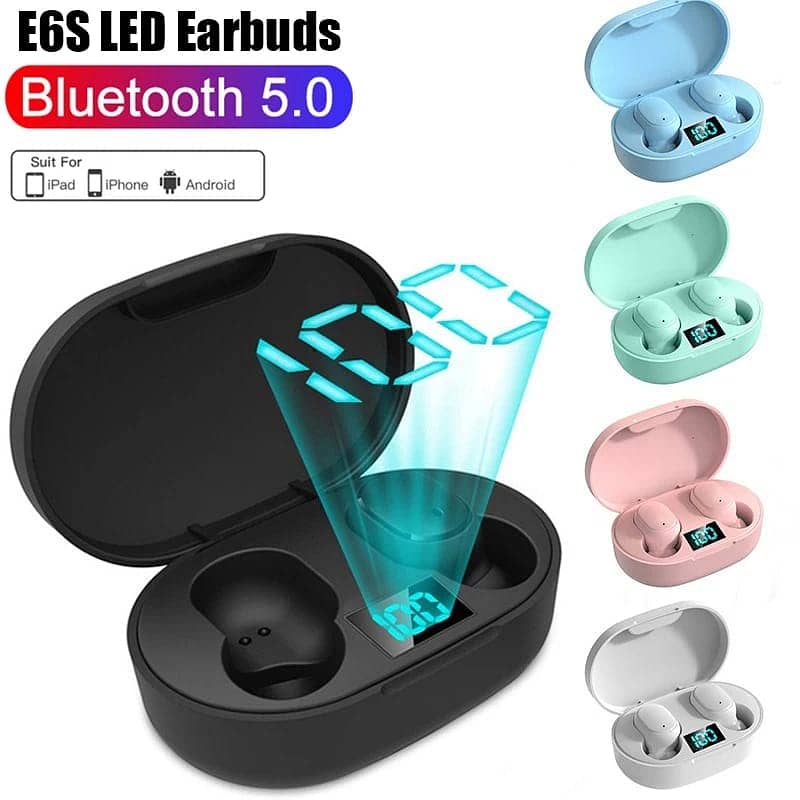 TWS E6S Wireless Earphones with Charging Box Powerbank 0