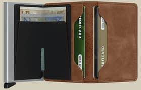 SECRID leather wallet with patented credit card protection