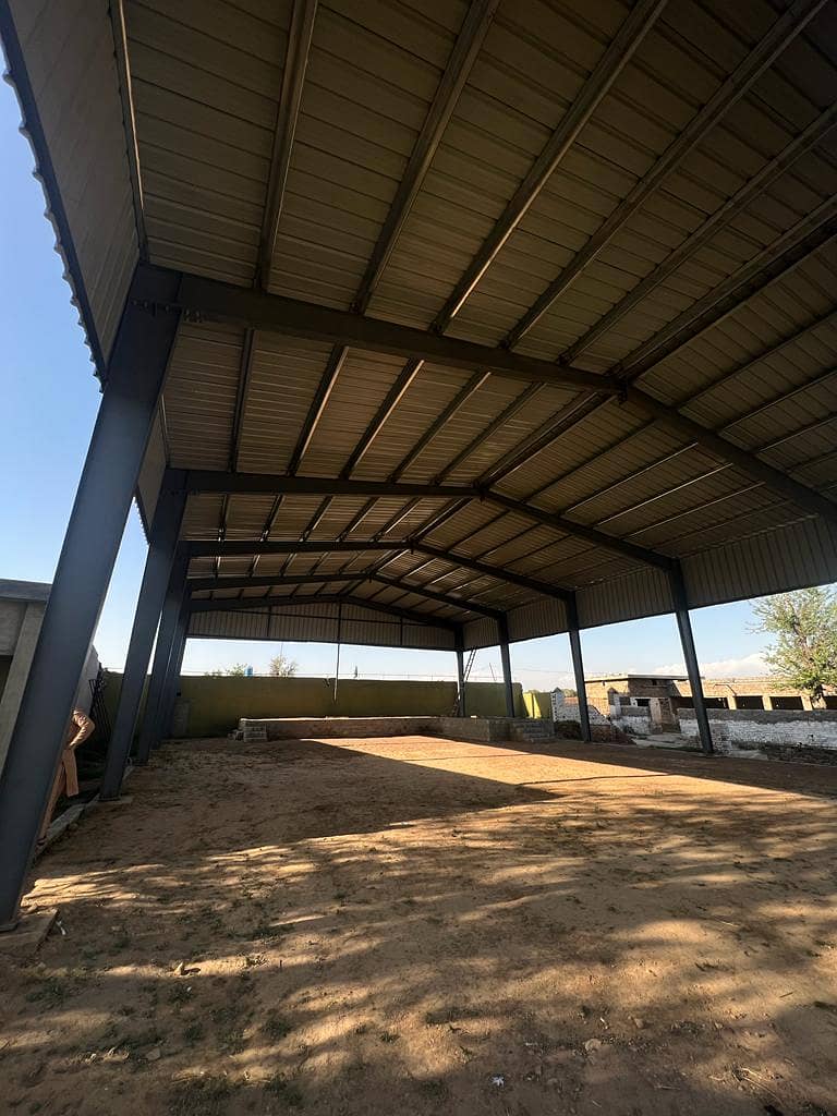 parking Shed heavy framed steel structure 8