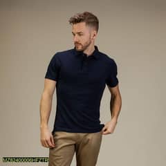 Men's Cotton Plain Polo Shirt