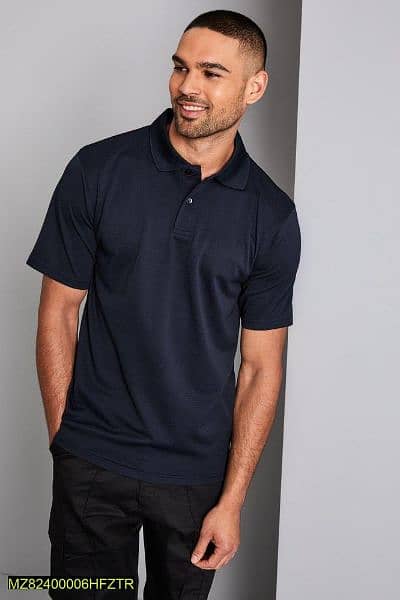 Men's Cotton Plain Polo Shirt 1