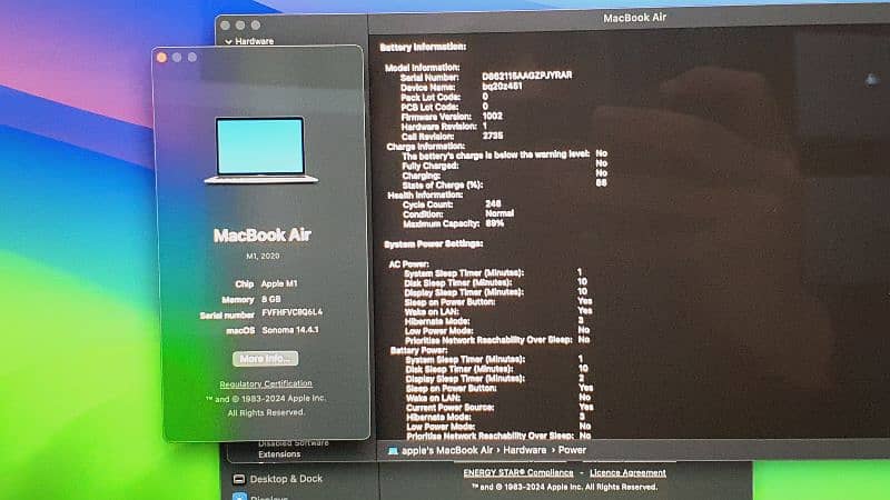 APPLE MACBOOK AIR M1 2020 8GB RAM 256GB SSD 4