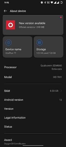 OnePlus 7t  8/128  Exchange Possible 6