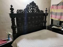 Complete Wood bed set| Shesham solid|