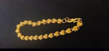 Pure Chandi Bracelet for Girl/women with Gold Plated 0