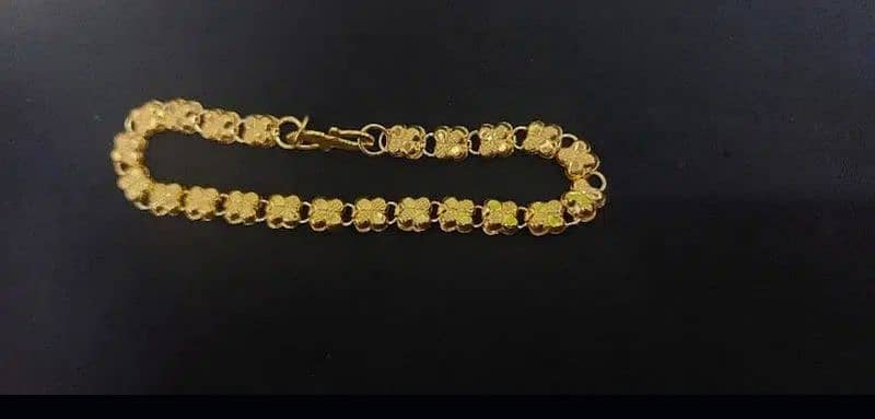 Pure Chandi Bracelet for Girl/women with Gold Plated 0