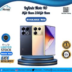Infinix Note 40  8/256Gb Brand New Pta Approved With 1Year Warranty