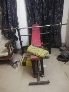 bench press and weight plates at your home 0