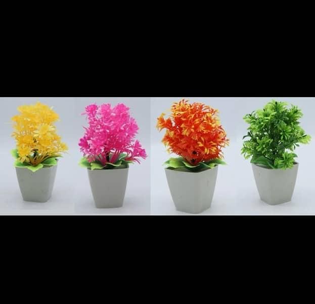 Pack of 4 Mini Plant Artificial Decoration Piece for home Upto 30% off 3