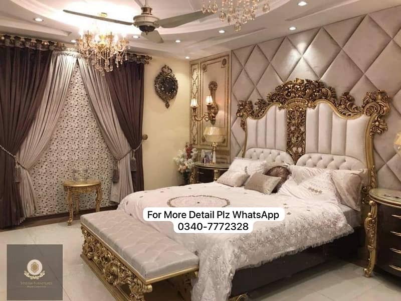 New  Chinioti Wooden Bed Set Designs 2024 17