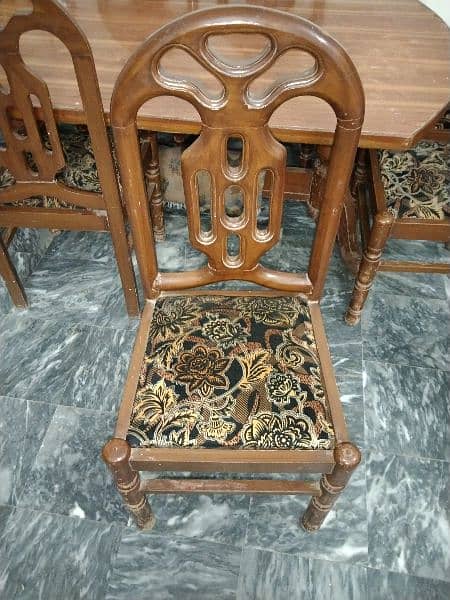 wood Dining Table with 6 chairs 1