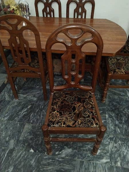 wood Dining Table with 6 chairs 3