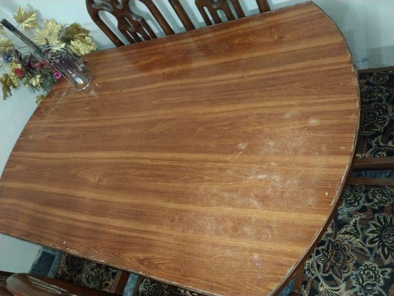 wood Dining Table with 6 chairs 5