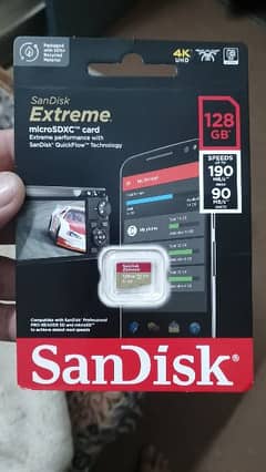 SanDisk Extreme Micro SDXC Memory Card 128GB V30 4K (100% Original)