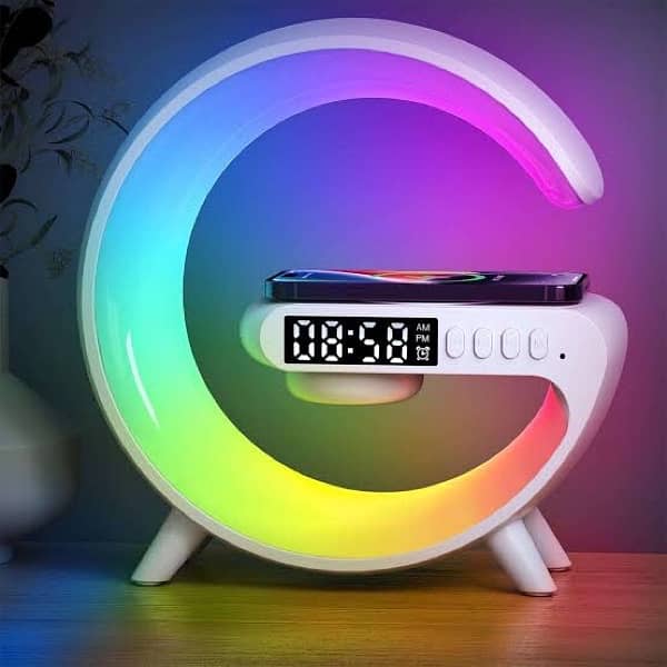 G63 G shape lamp integrated speakers, wireless charger and RGB lights 2